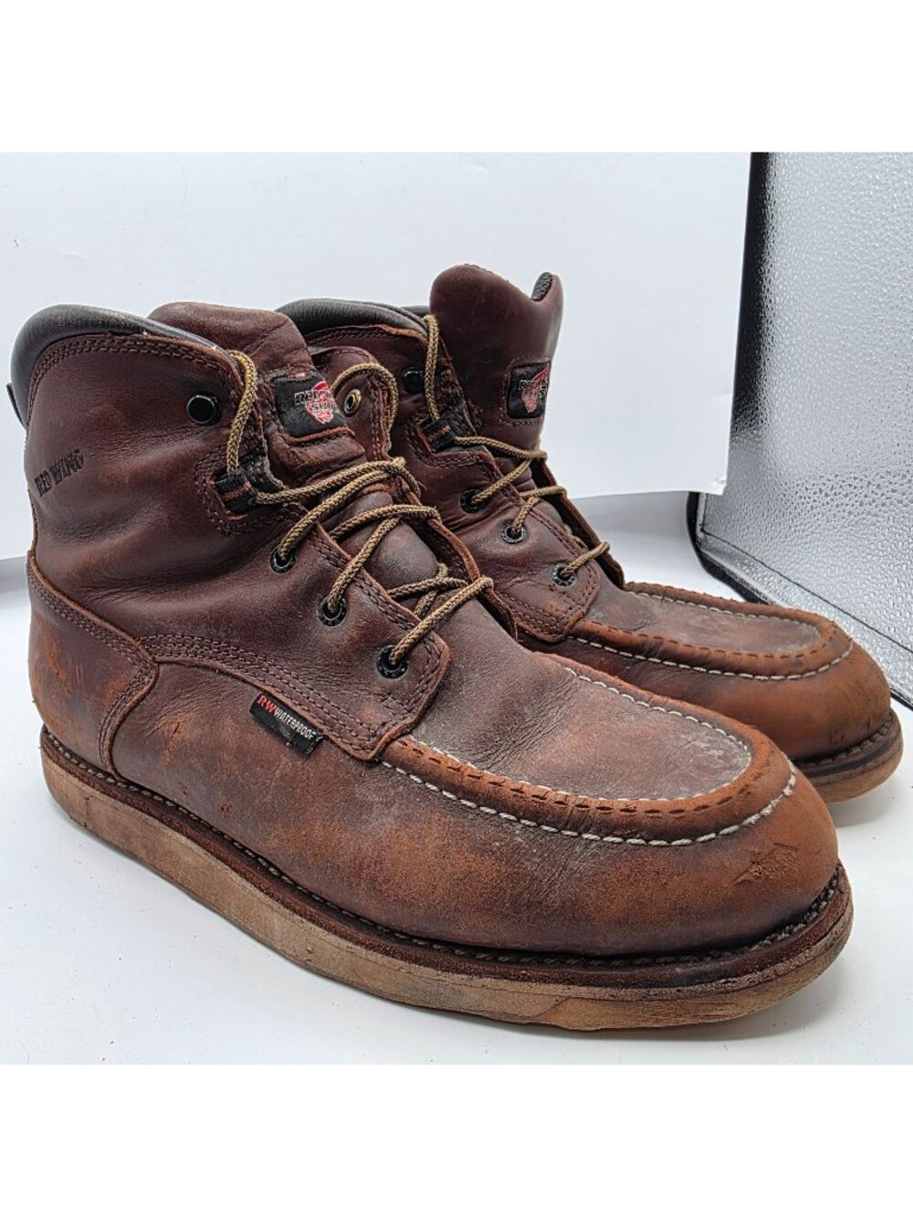 Red Wing Traction Tred 6-inch Mens Size 9.5 Brown Waterproof Boots Work Wear